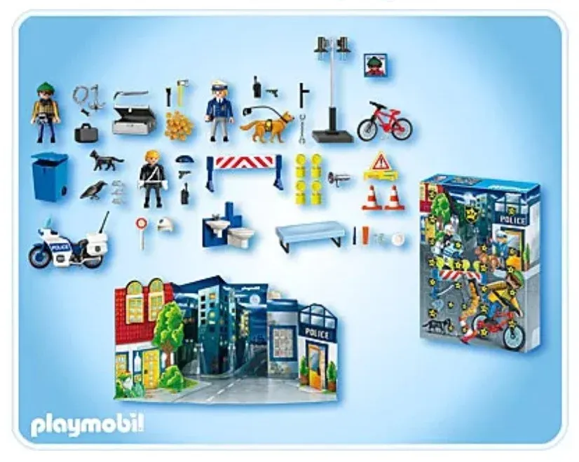 Playmobil Calendrier de l’Avent Policiers et cambrioleur 4157 – Image 2